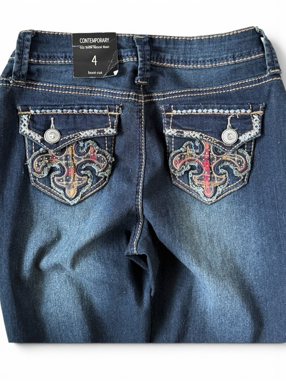 Y2K Cato Contemporary Bootcut Soft Stretch Dark Wash Jeans NWOT